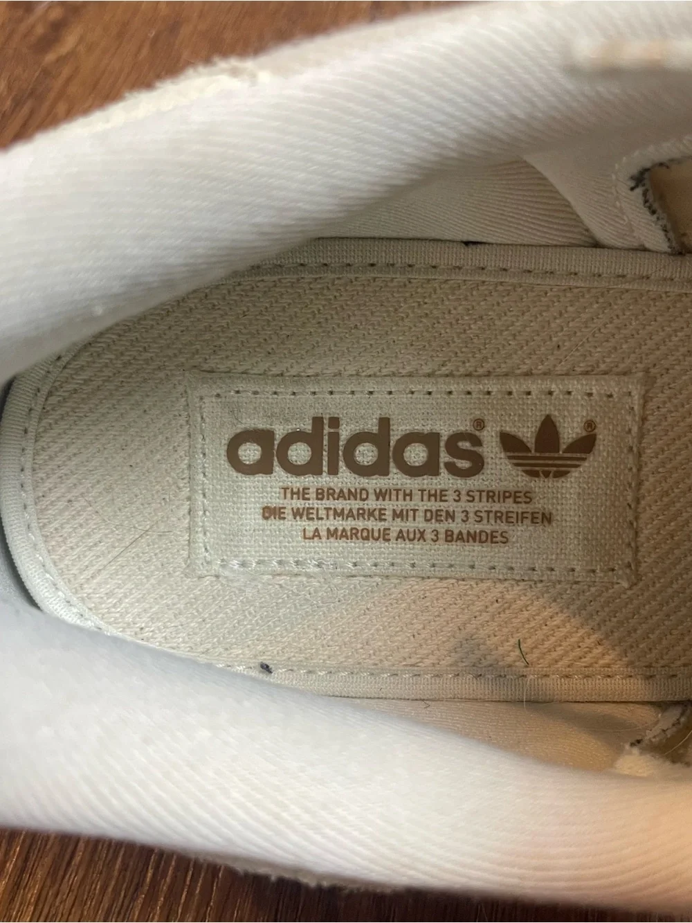 adidas Cream/Tan Low-Top Canvas Sneakers Size 11